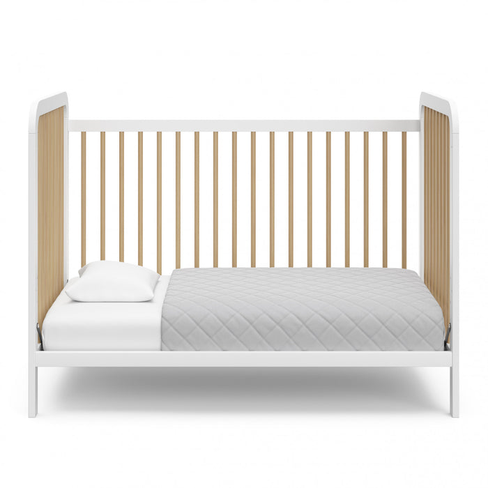 Storkcraft Pasadena Lit de bebe convertible 3-en-1 - Blanc avec bois clair