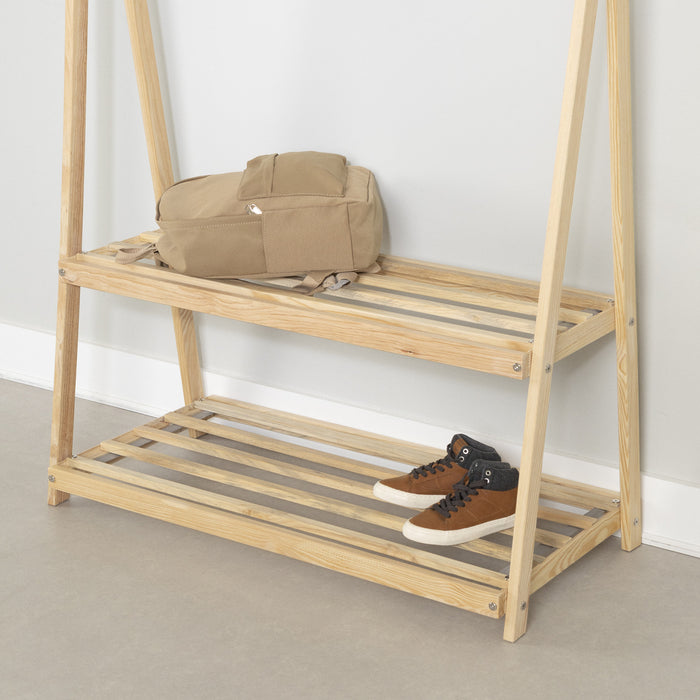 Portant à vêtements Sweedi en bois pour enfants - naturel