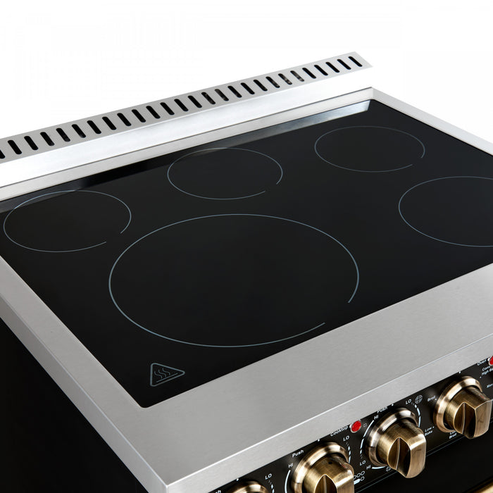Cuisiniere electrique noire Paolo 30 po, 4,38 pi³ - FFSEL6011-30WHT