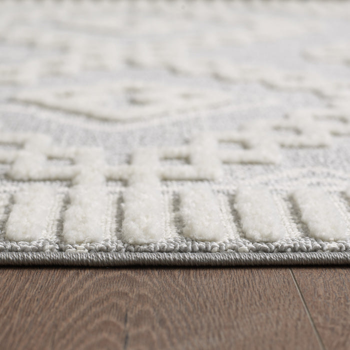 Carpette à poil long Quinto Moroccan Quatro - 5 pi 7 po x 7 pi 3 po 