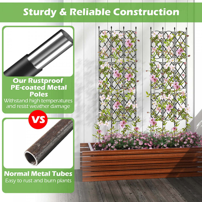 Costway 1 Pcs 58\" X 73\" Trellis De Jardin Pour Les Plantes D'escalade