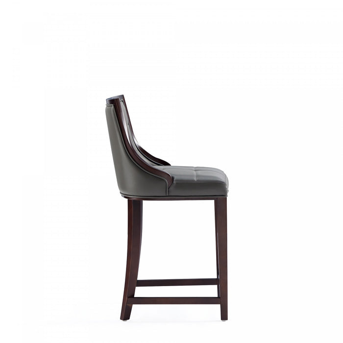 Tabouret de comptoir traditionnel en bois Fifth Avenue avec assise rembourree, graphite - Lot de 3
