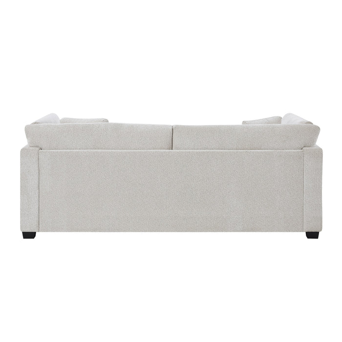 Flare Canape Moderne 83.5 po a Accoudoirs Evases et Coussin Haute Densite, Beige