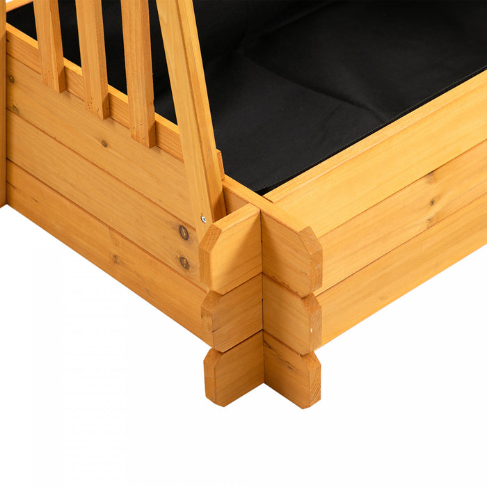 Outsunny 43\" X 26\" X 47'' Jardiniere Rectangulaire En Bois Lit De Jardin Sureleve Avec Treillis En Arc Pour Diverses Plantes Grimpantes, Jardiniere Exterieure Pour Legumes, Herbes, Fleurs