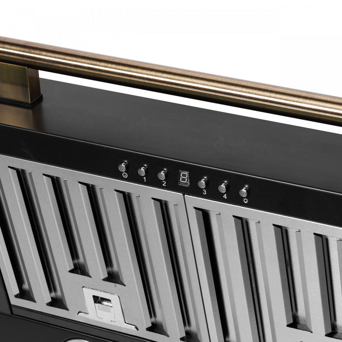 Hotte de cuisiniere murale Aria de 30 po, noir- FRHWM5095-30BLK