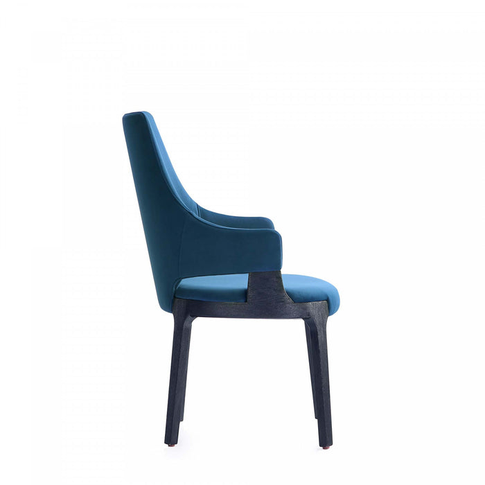 Ensemble de 8 chaises de salle a manger Kara Modern en bleu
