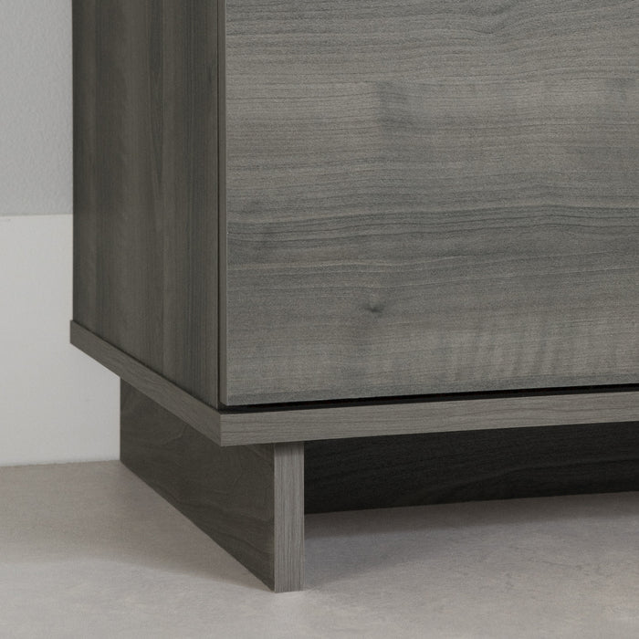 Table de nuit Cavalleri à 2 tiroirs - érable cendré