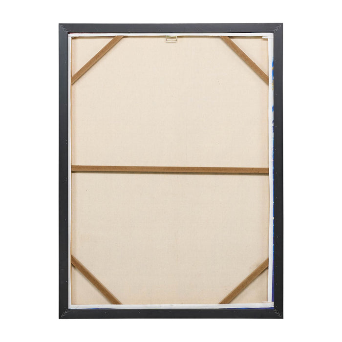 Toile décorative abstraite peinte à la main de 30 po x 40 po - multicolore