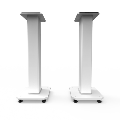 Kanto SX26 26" Fillable Speaker Stands with Isolation Feet and Fillable Channel - Pair, White | Pieds d'enceintes Kanto SX26 26" remplissables avec pieds isolants et canal de remplissage - paire, blanc