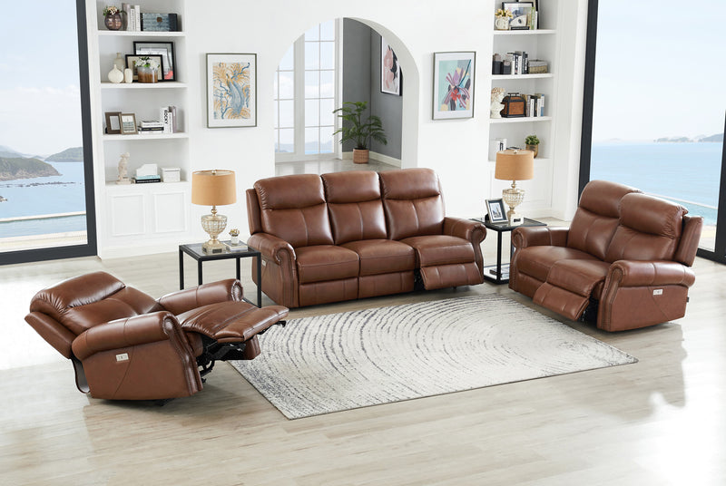 Sofa à inclinaison électrique Royce de Hydeline - brun