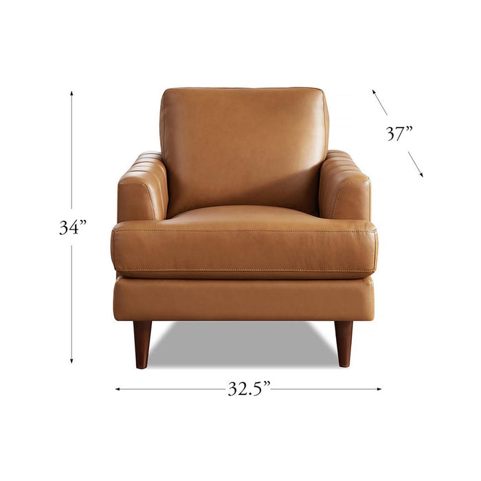 Fauteuil Cassis de Hydeline en cuir - brun