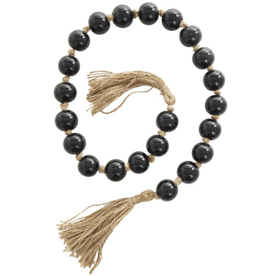 Glass 45" L Beaded Garland - Dark Brown|Grande guirlande de perles de 45 po en verre - brun foncé