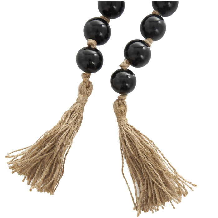 Grande guirlande de perles de 45 po en verre - brun foncé
