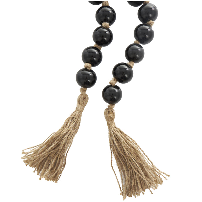 Grande guirlande de perles de 45 po en verre - brun foncé