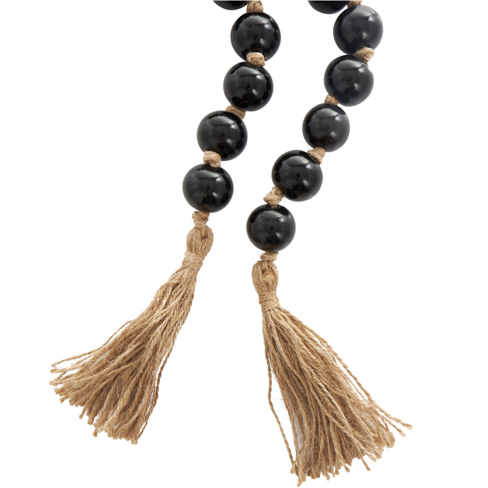 Grande guirlande de perles de 45 po en verre - brun foncé