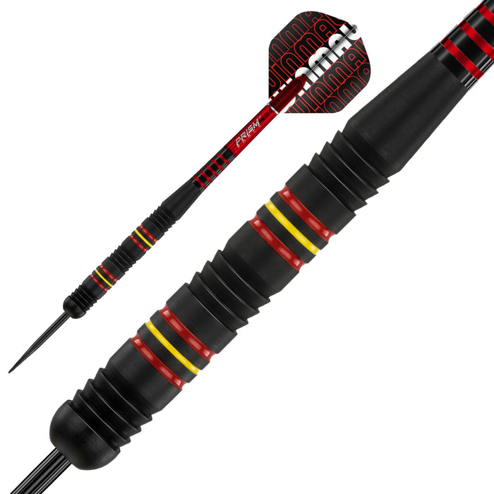 Fléchettes 23 grammes Outrage Winmau laiton noir