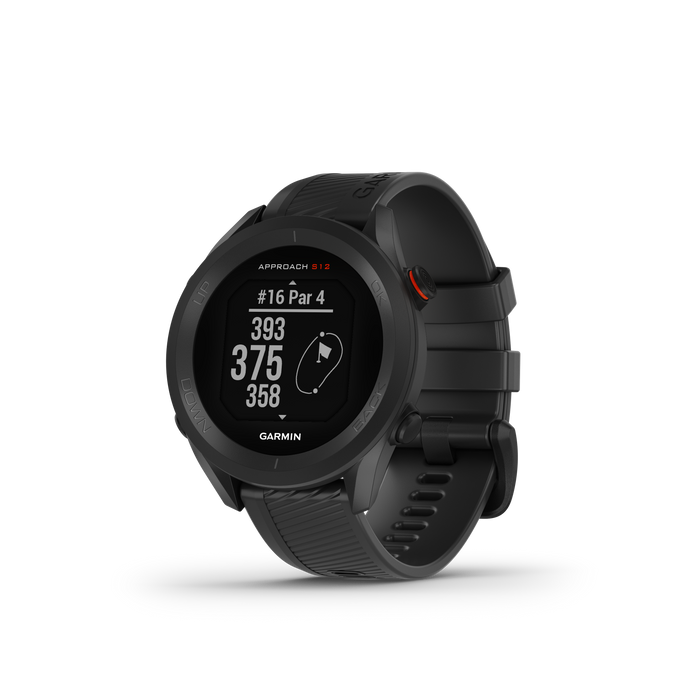 Montre De Golf Garmin Approach® S12 - 42 000 Parcours Precharges Avec Une Autonomie De Batterie Gps De 30 Heures - Noir