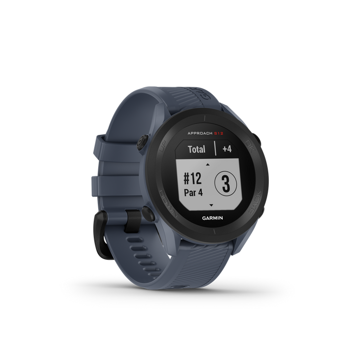 Montre De Golf Garmin Approach® S12 - 42 000 Parcours Precharges Avec Une Autonomie De Batterie Gps De 30 Heures - Bleu