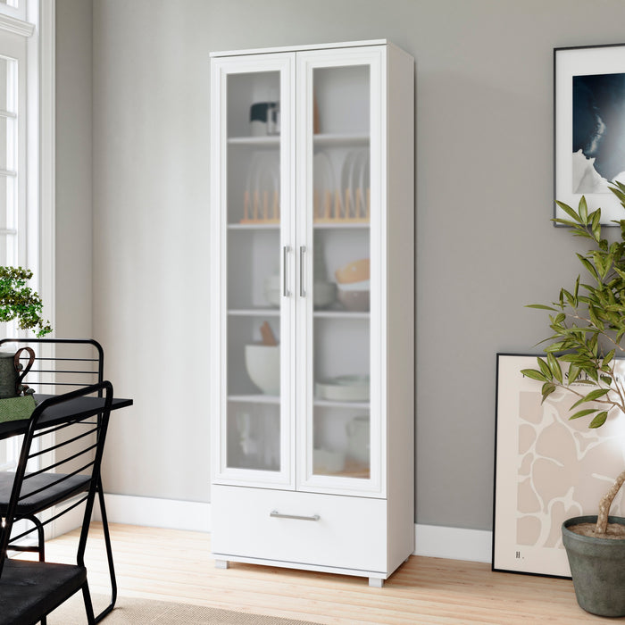 Bibliothèque Serra de Manhattan Comfort avec 5 tablettes - blanche