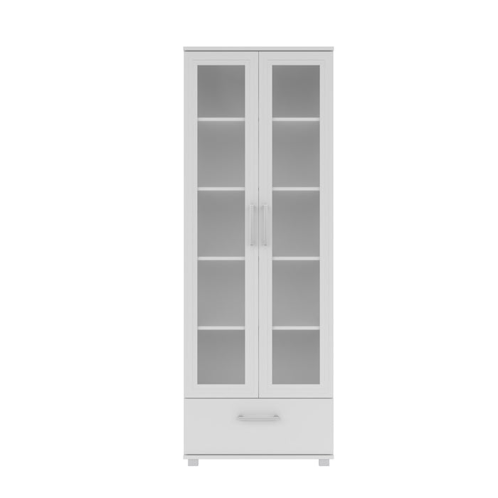 Bibliothèque Serra de Manhattan Comfort avec 5 tablettes - blanche