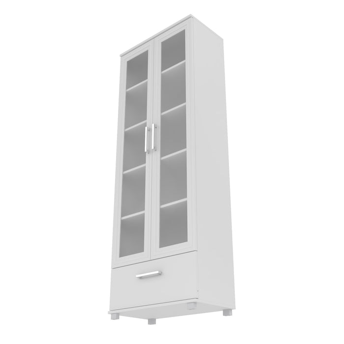 Bibliothèque Serra de Manhattan Comfort avec 5 tablettes - blanche
