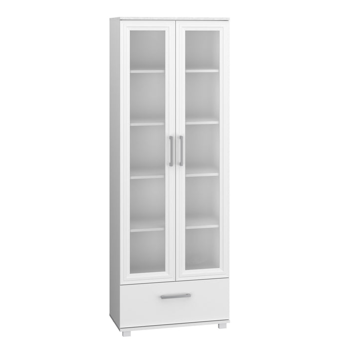 Bibliothèque Serra de Manhattan Comfort avec 5 tablettes - blanche