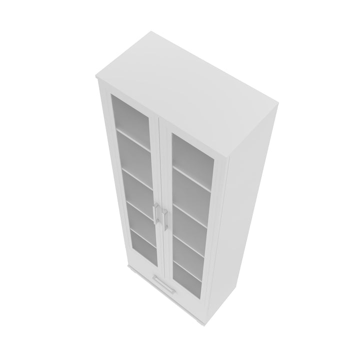 Bibliothèque Serra de Manhattan Comfort avec 5 tablettes - blanche