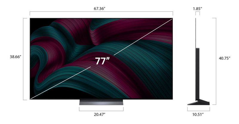 Téléviseur intelligent DELO evo LG C5 IA 4K de 77 po