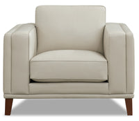 Fauteuil Lyon de Hydeline en cuir - vanille