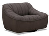 Fauteuil Nest en cuir - chocolat