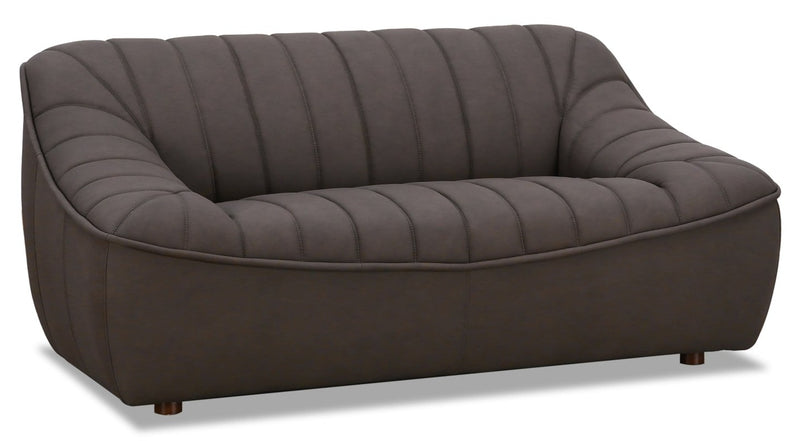 Causeuse Nest en cuir de Hydeline - chocolat