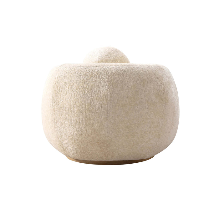 Ensemble de canape 3 pieces Tribeca style mid-century modern en creme