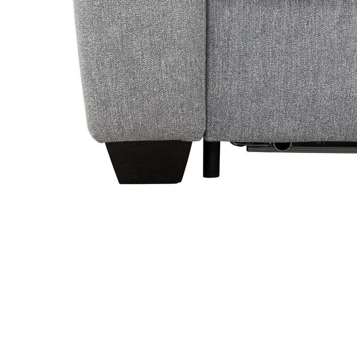 Luca 78 po. Canape-lit euro en tissu avec matelas mousse memoire - Gris