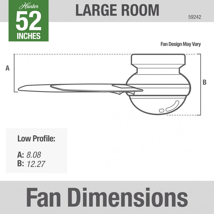 Ventilateur de plafond Dempsey avec luminaire - Blanc