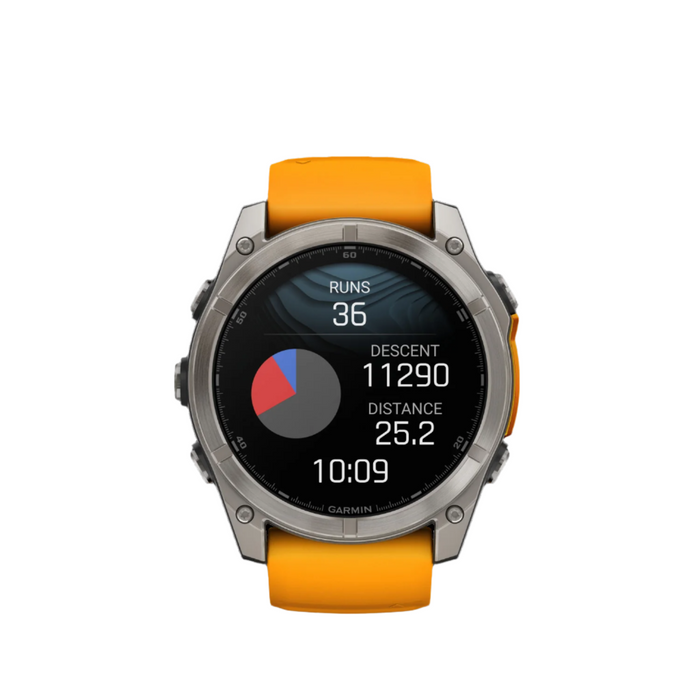  Titanium With Spark Orange/graphite Silicone Band