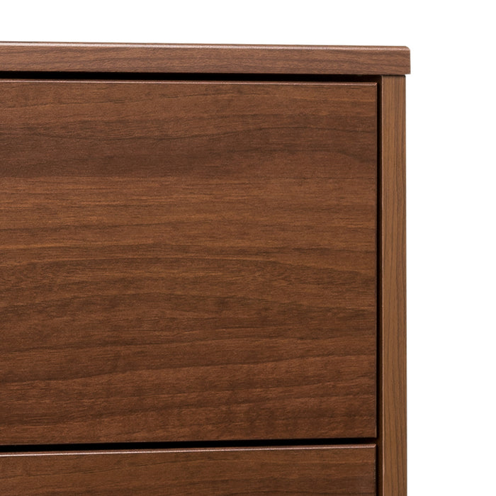 Commode verticale haute Milo à 4 tiroirs - cerisier
