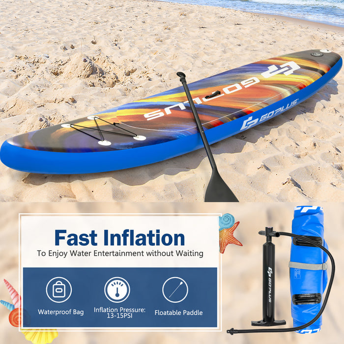Planche A Pagaie Gonflable 335cm Goplus – Avec Pagaie En Aluminium
