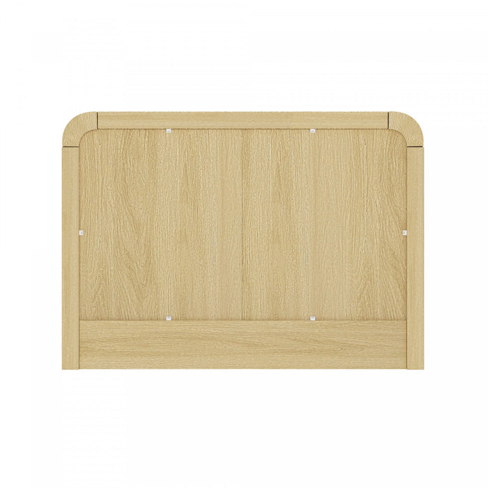 Table de nuit moderne Grace 28\" en chene naturel et noir (2 tiroirs) - Lot de 2