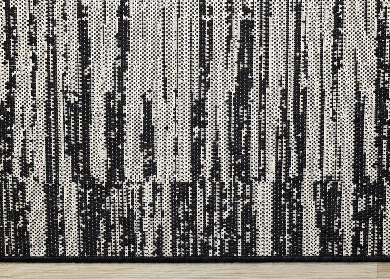 Tapis d'exterieur Jackson noir et gris vieilli, 6'7\" x 9'6\"