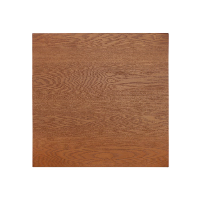 Ethan Table d'Appoint Rustique en Bois de Caoutchouc Solide, Beige