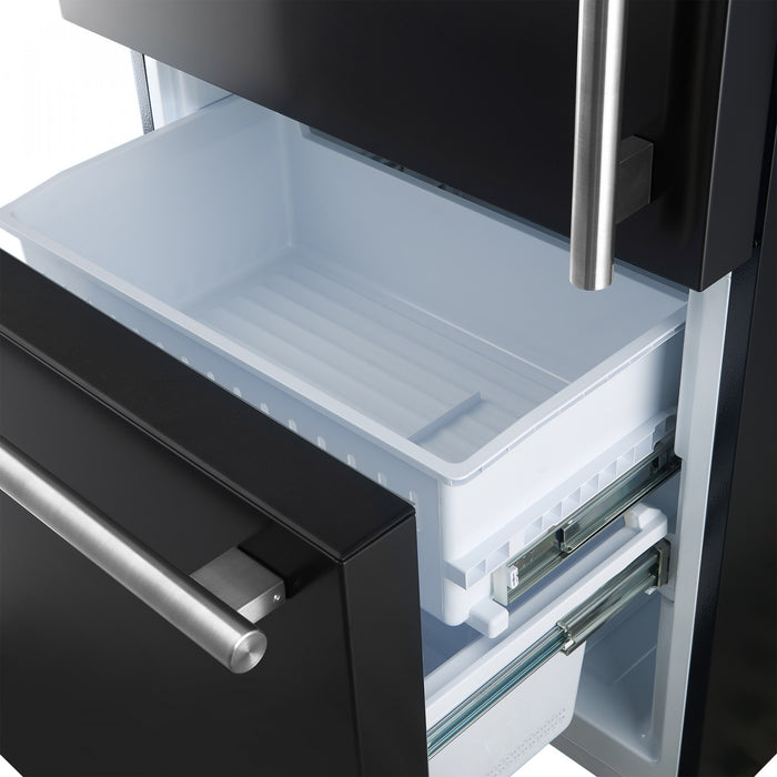 Refrigerateur cote a cote Milano de 60 po, noir, 34,4 pi³ – FFFFD1787-60BLK