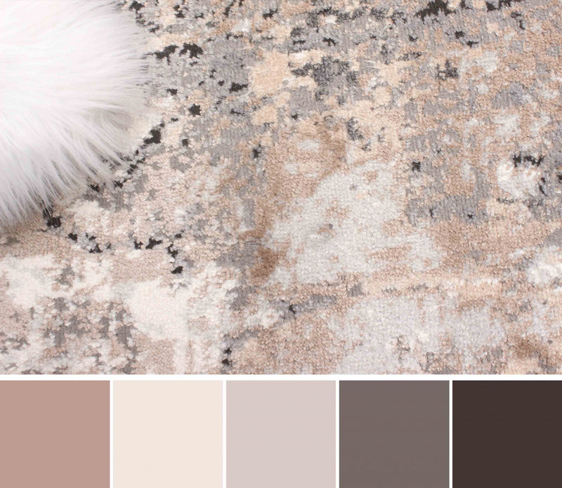 Tapis Contemporain/Moderne Bronte 8'0\" x 10'0\" en Taupe