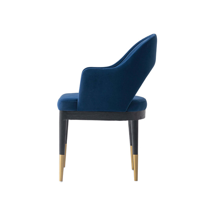 Ensemble de salle a manger moderne industriel chic Carrington et Rockaway 5 pieces, bleu minuit et naturel