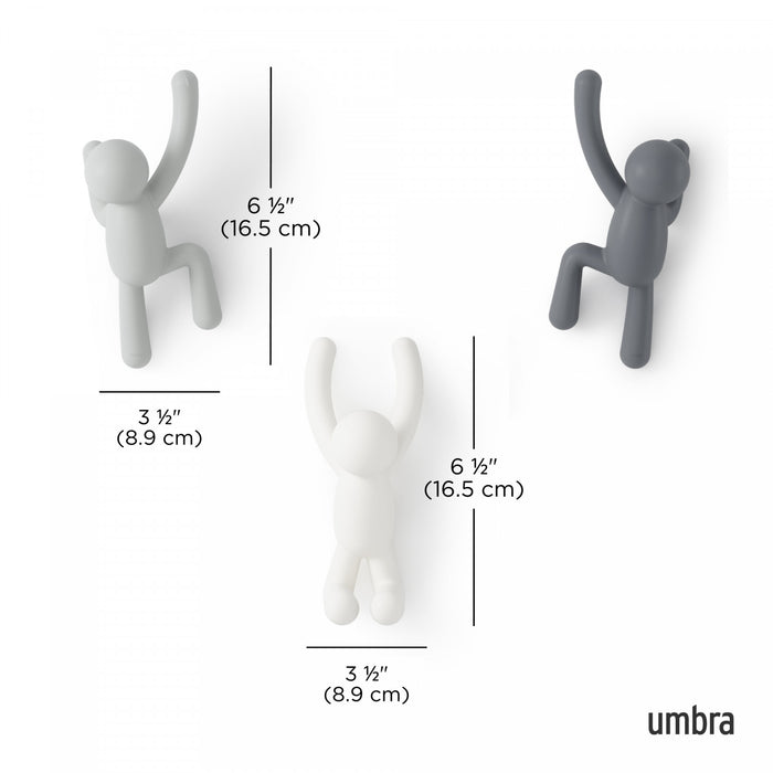 Crochets muraux Buddy de Umbra - blancs et gris