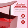 Costway 30-Key Classic Baby Grand Piano Toddler Toy Wood with Bench & Music Rack Red