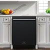 Forno Romano 24 in. Built-In Tall Tub Dishwasher in Black, Top Control, 52 dBA - FDWBI8035-24BLK | Lave-vaisselle encastrable Romano de 24 po, noir, commandes sur le dessus, 52 dBA – FDWBI8035-24BLK