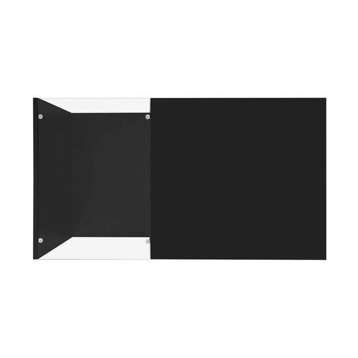 Ethan Table Basse Haute Brillance de 35,4\" avec Verre et Effet LED, Noir