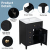 Aura 48 Inch Double Sink Vanity Combo with Drawers and Cabinet, Black | Aura Ensemble Meuble-Lavabo Double 48 po avec Tiroirs et Armoire, Noir