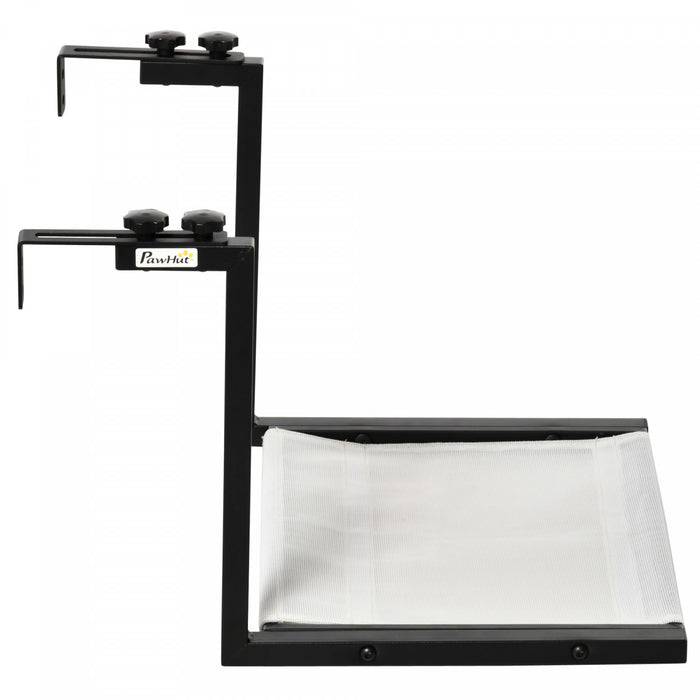 Pawhut Etagere Chat Radiateur Hamac Radiateur Chat Etagere Suspendue Murale Pour Chat Avec Coussin Amovible Cadre En Acier Convient Au Chat Moins De 4,5 Kg