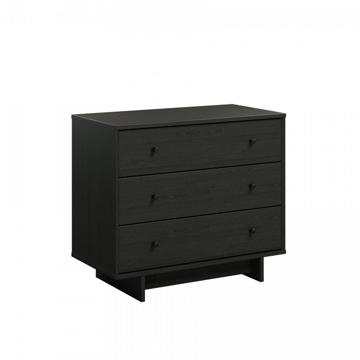 Finnley Table De Nuit A 3 Tiroirs – Chene Noir